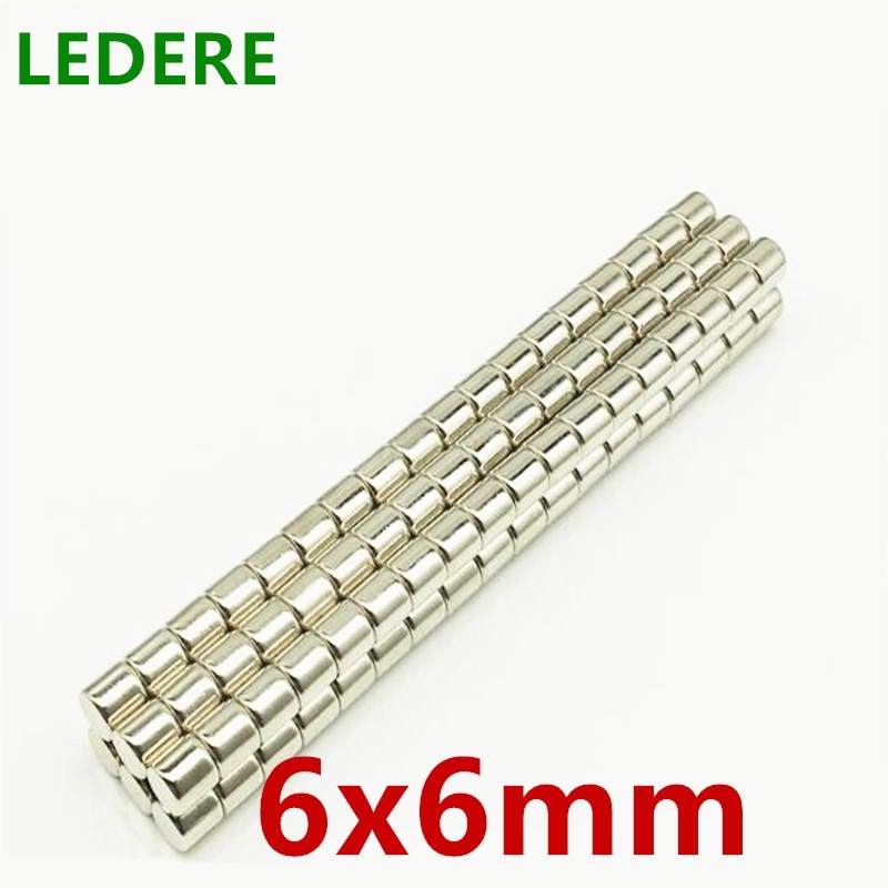 20PCS 50PCS N42 6mm x 6mm Strong Round Magnets Dia 6x6 Neodymium Magnet Rare Earth Magnet 6*6 6x6mm