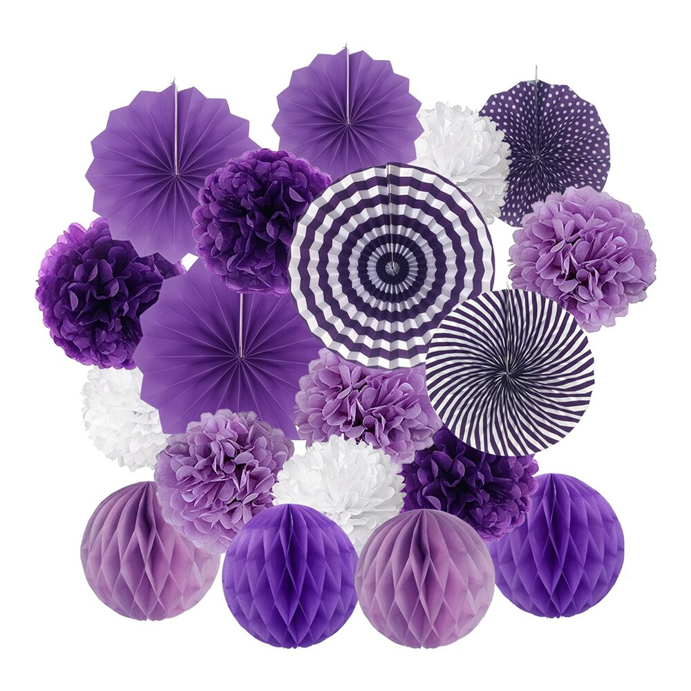 Paper Pompom Fan Ball Honeycomb Decoration Room Wedding Birthday Passover Baptism Birthday - Green: 4