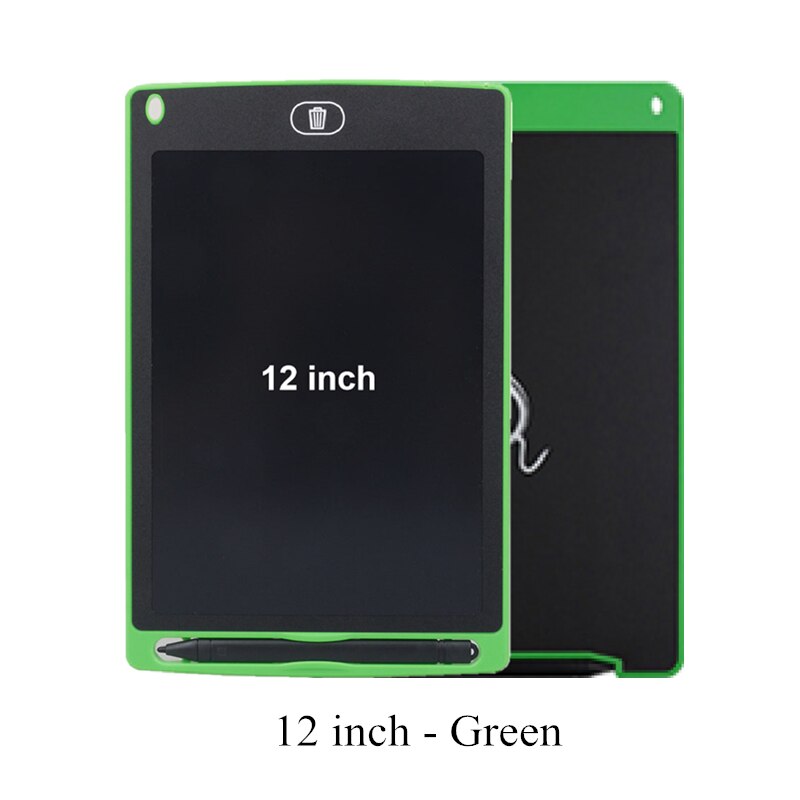 Drawing Toys 8.5/12 inch LCD Writing Tablet Erase Drawing Tablet Electronic Paperless LCD Handwriting Pad Kids Writing Board kid: 12inch Green