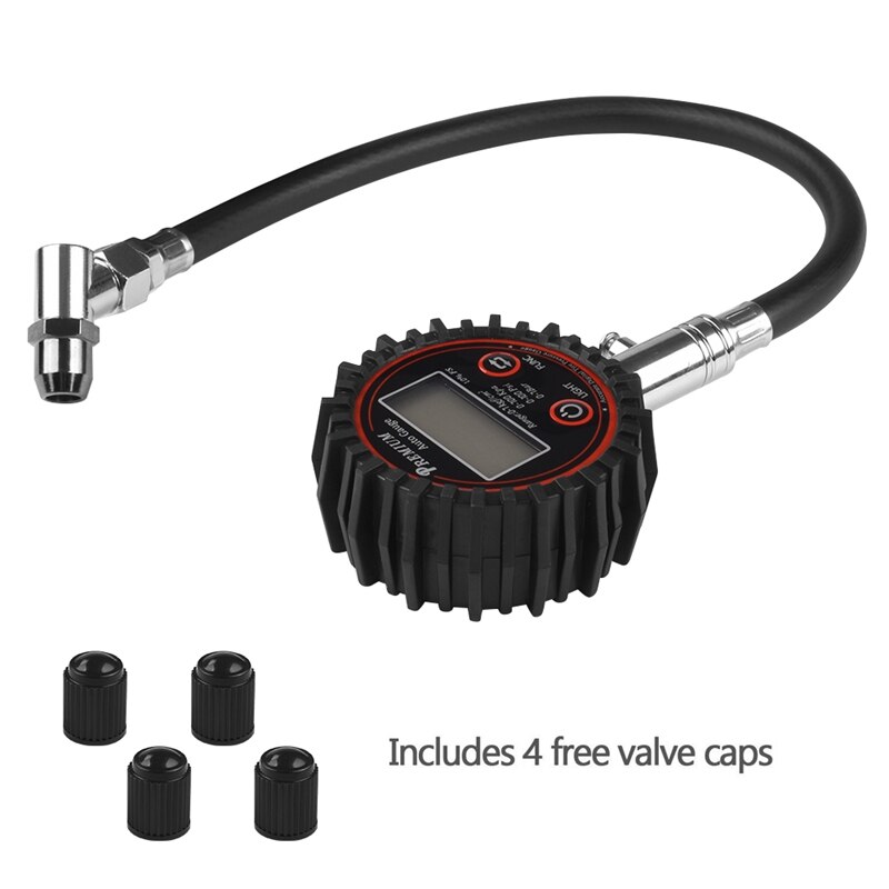 LCD Display Digital Tire Air Pressure Gauge 100 PSI High Accuracy Barometers Monitoring Tools Tester for Car Motorcycle Bicycle