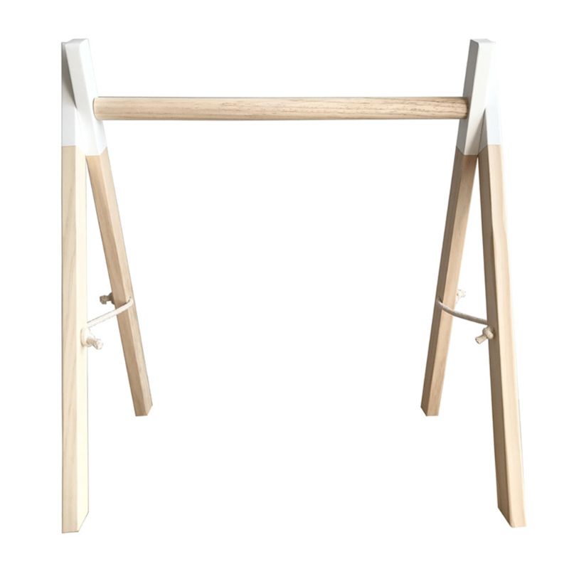 Nordic Stijl Baby Gym Speel Frame Nursery Zintuiglijke Ring-Pull Speelgoed Houten Baby Kind Kledingrek Kinderkamer Decoratie: 84-White
