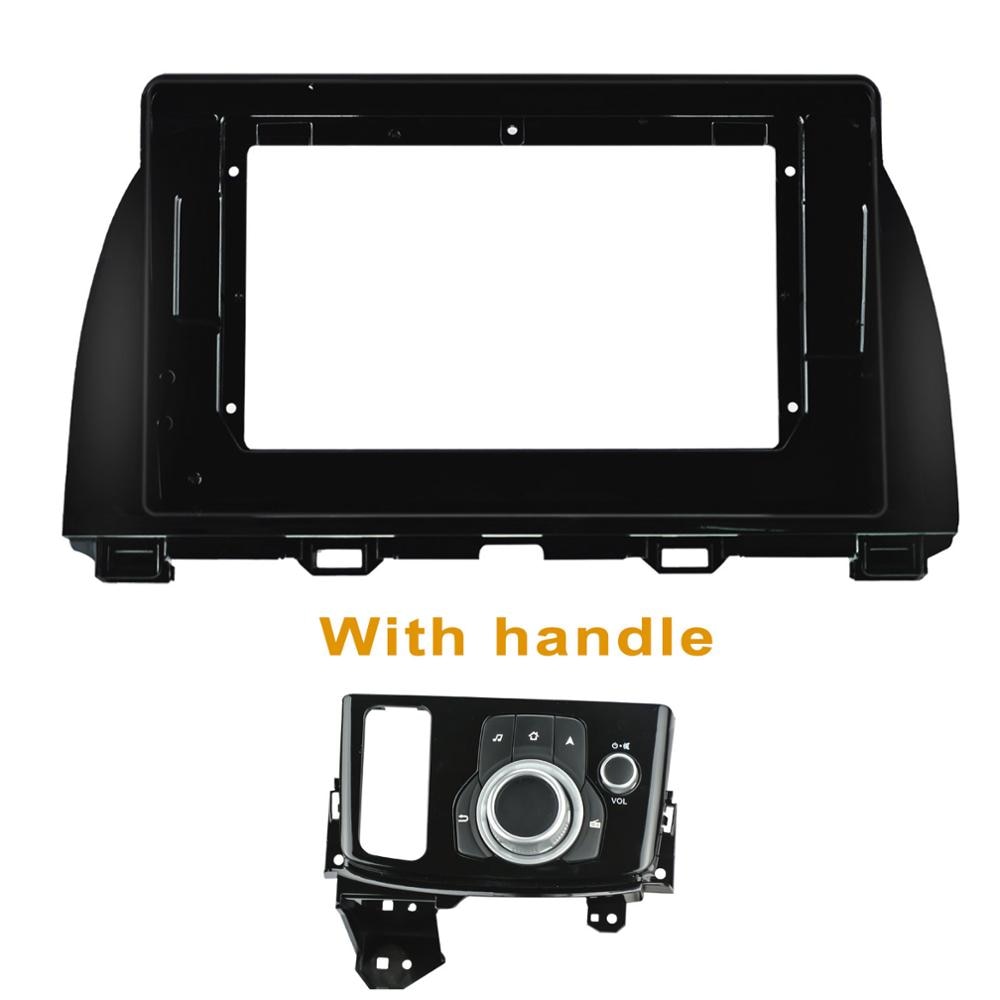 Bil fascia dash trim kit installation facia panel med håndtag bil dvd-ramme til mazda cx -5 2 din 10.1 tommer radioafspiller