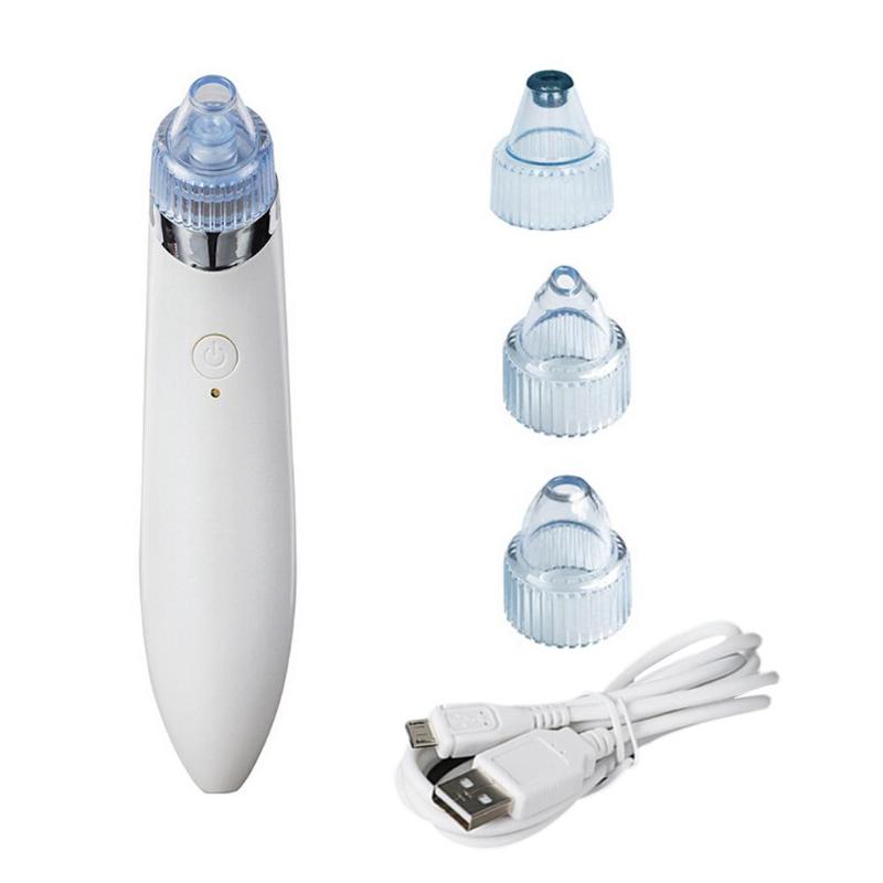 Aspirateur électrique nettoyeur de pores Pro points noirs aspirateur acné propre exfoliant nettoyage Comedo aspiration pores nettoyant soins de la peau: B(White)