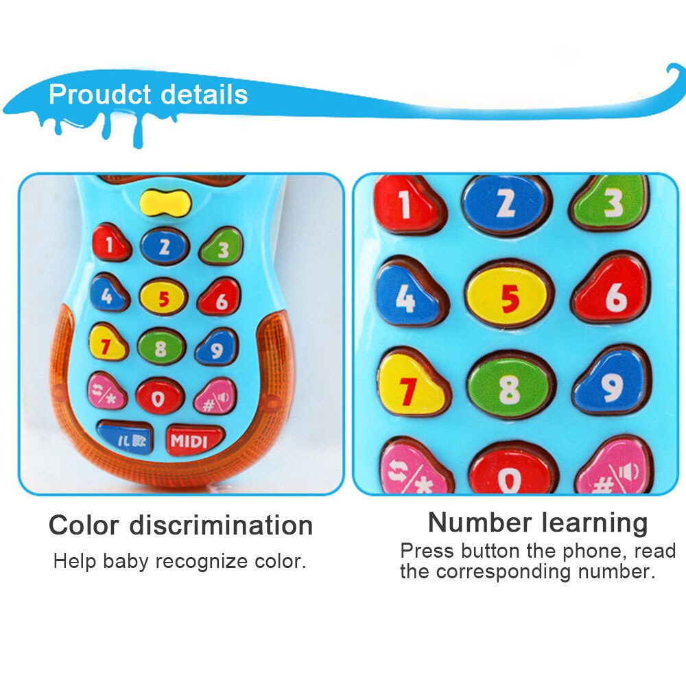 Elektronische Baby Muziek Mobiele Telefoon Speelgoed Mobiele Telefoon Speelgoed Kleurrijke Muzikale Mobiel Enlightment Speelgoed Willekeurige Kleur