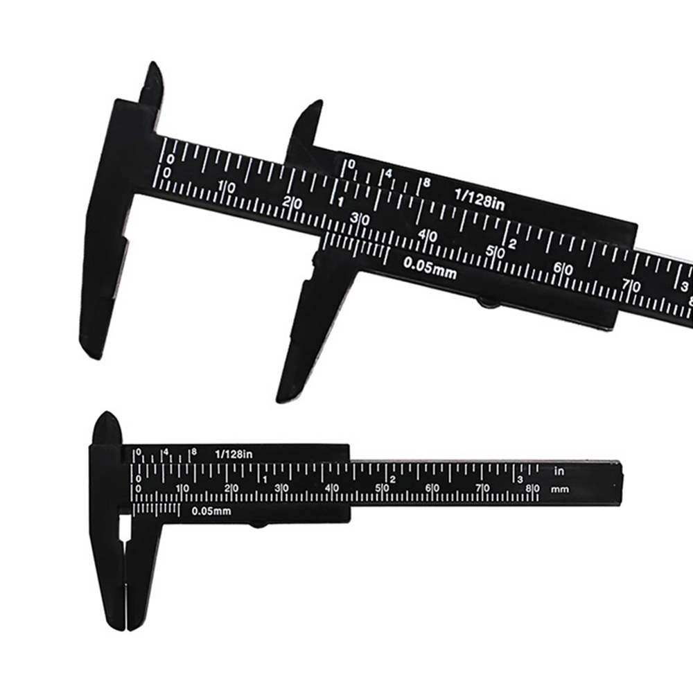80mm Mini Plastic Sliding Vernier Caliper Aperture Depth Diameter Measure Tools DIY Woodworking Plumbing Tool Ruler Micrometer D: 3