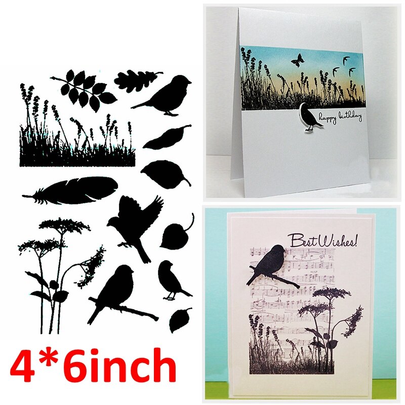 Lake Scenery Swan Elk Birds Tree Valleys Phrase Sentences Clear Transparent Stamps DIY Craft Scrapbooking Making Template: 4