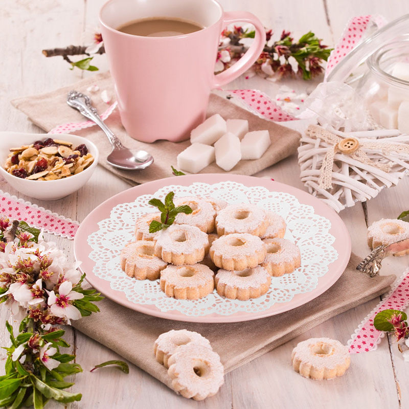 Posavasos de encaje redondo blanco, mantel individual de papel con encaje para pastel, tapetes, embalaje de de boda para mesa de Navidad y cumpleaños, decoración artesanal, 100 Uds.