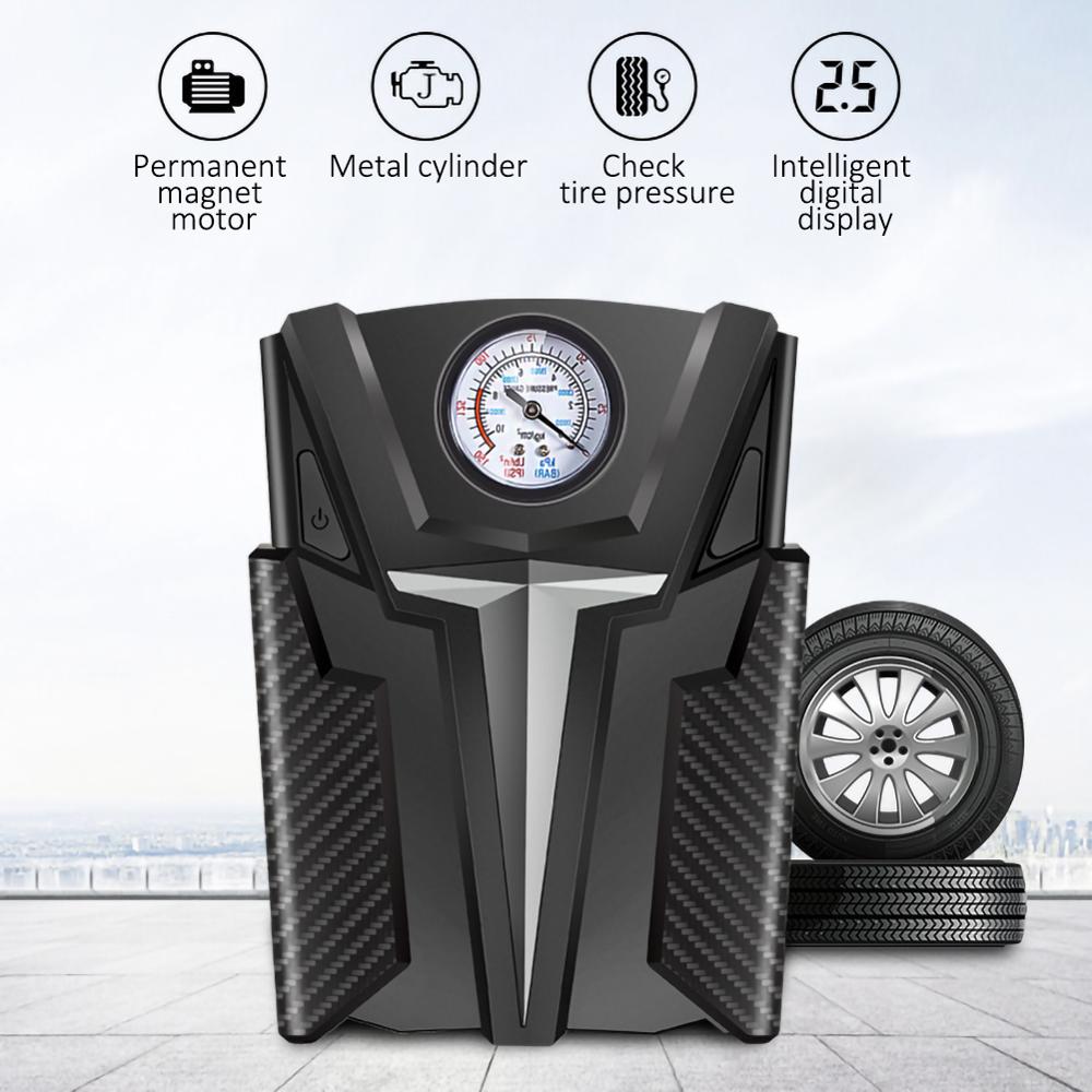 Digitális Autós Kompresszor 3 Az 1-ben, LED Lámpa, 12V, Maximum 10 Bar 150 Psi Kabelhossz 3 M Automatikus Leallitas Fekete Sarga 9313440571438