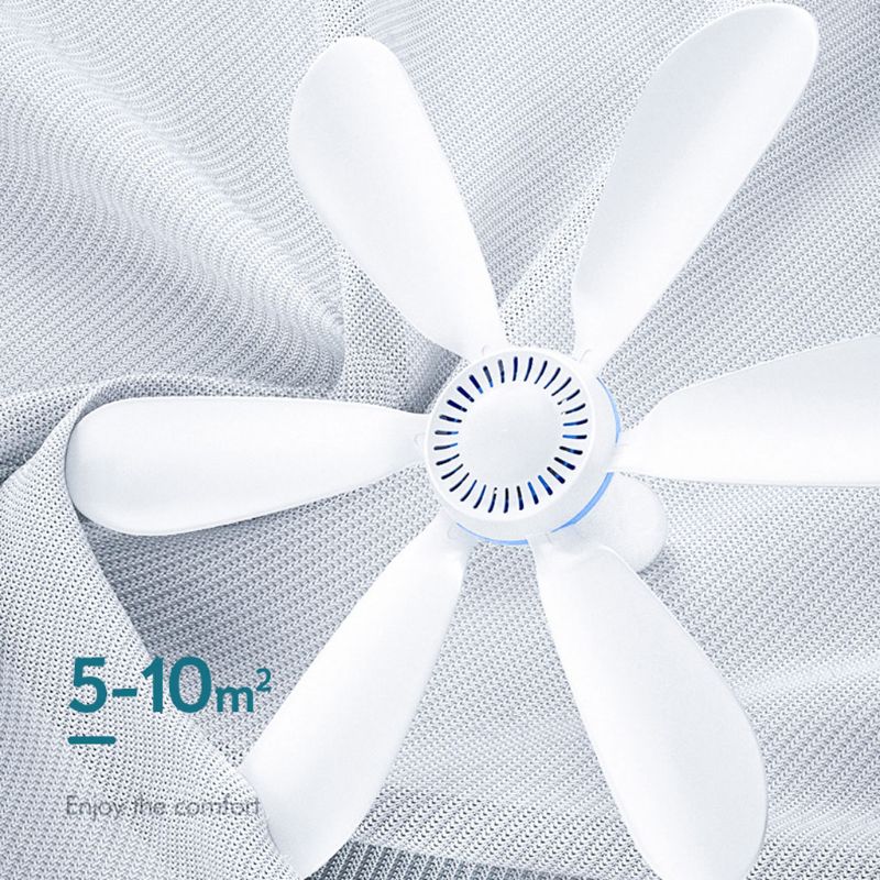 6 Blade 220V Silent Household Dormitory Bed Hanging Fan 20W Electric Ceiling Fan
