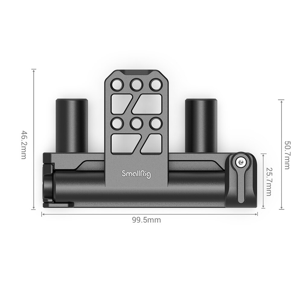 Cerniera batteria SmallRig doppia asta da 15mm con fori filettati 1/4-20 angolo leggero e portatile-regolabile-2802