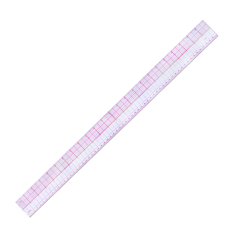LMDZ Tailor Multi-function Grading Ruler Double Side Metric Straight Ruler Sewing Craft Tool Plastic Transparent Ruler 60cm 24in