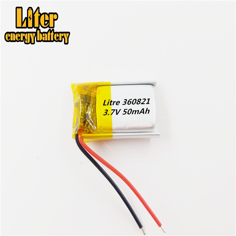 351020 3.7v 360821 50mAh Lithium polymère LiPo batterie Rechargeable li ion li-polymère pour bricolage Mp, tête de connexion 1.25A/B