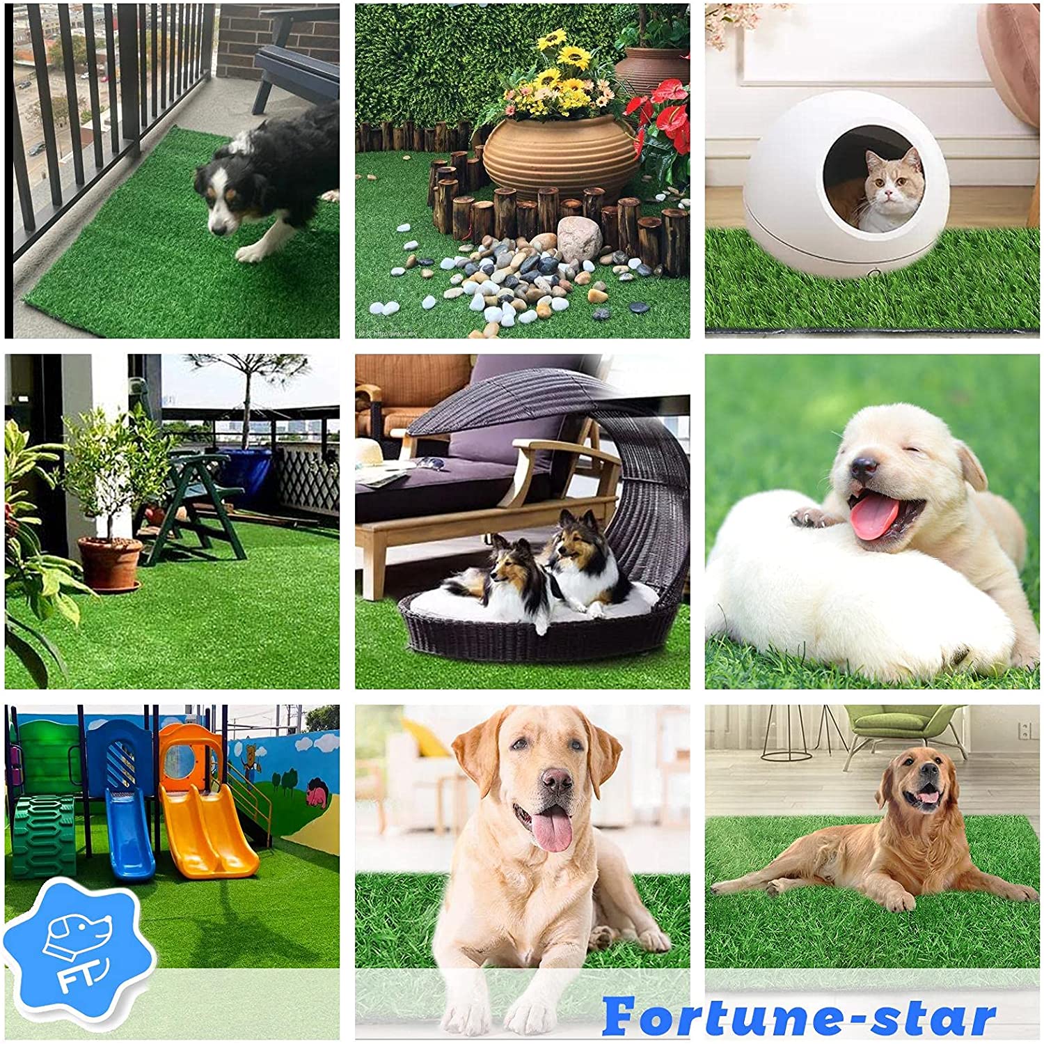 100x80cm Artificial Turf Mat and Grassland Mat Suitable for Indoor and Outdoor Potty Training Terrace Lawn Decoration with