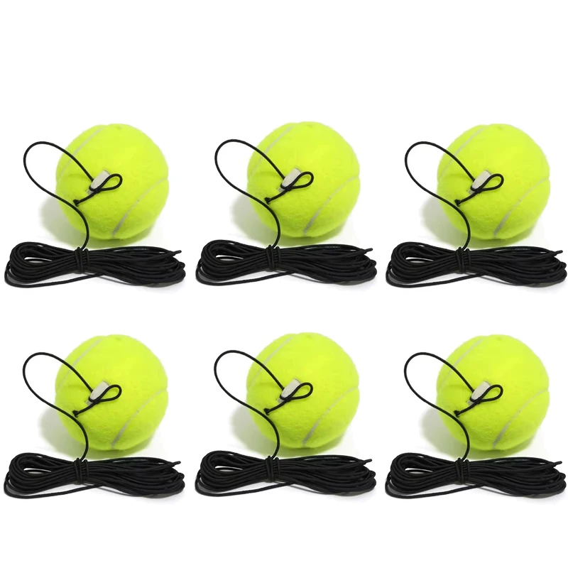 Portable Solo Tennis Trainer Rebound Tennis Ball with String Rope Self Tennis Practice Training Tool for Adults Kids Beginners: BROWN