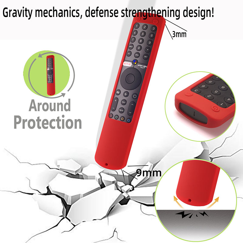 Funda de silicona para mando a distancia, funda protectora suave a prueba de golpes y arañazos para Xiaomi TV XMPM-19 P1/P1E/Q1/Max 86/A2 mi box