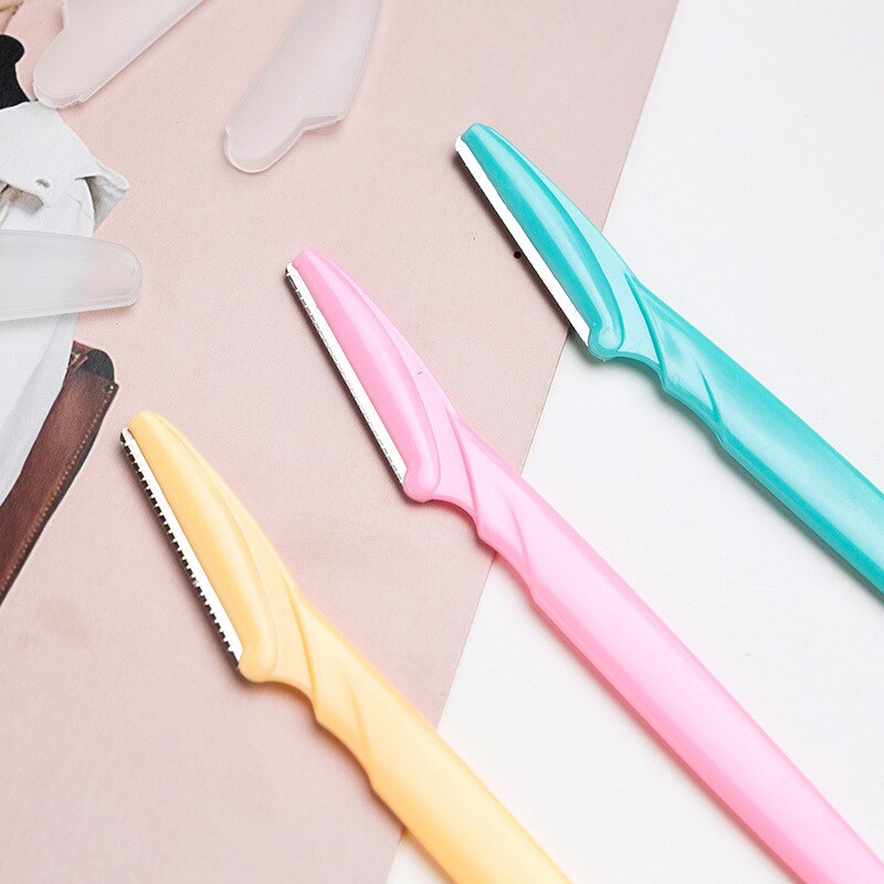 Cuchillas de corte para cejas, utensilio portátil para eliminar el vello de las cejas, cuchilla afilada de seguridad de acero inoxidable