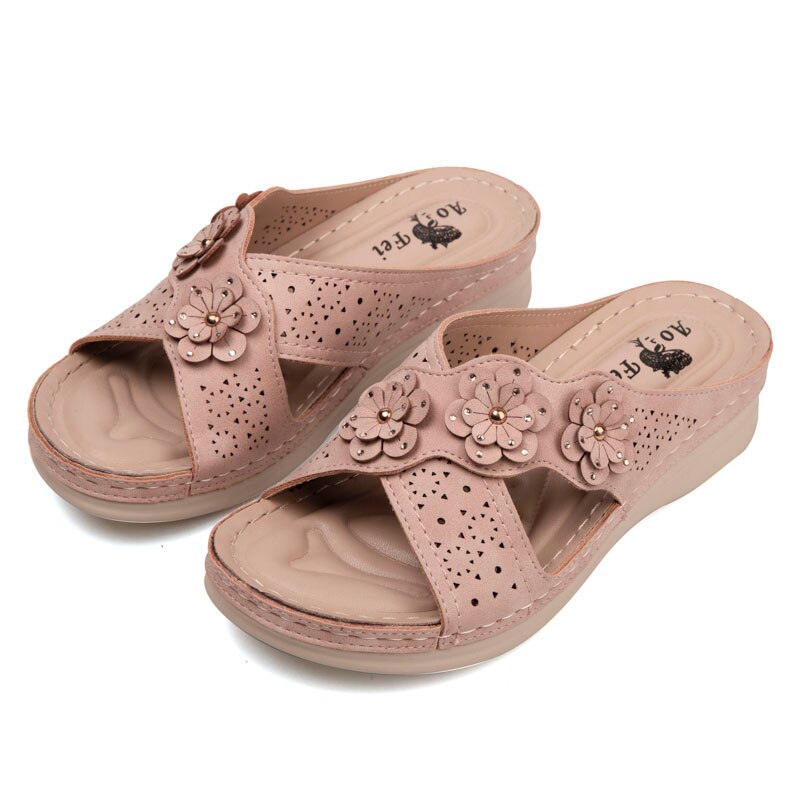 Vrouwen Sandalen Zomer Schoenen Vrouw Zachte Bodem Wiggen Schoenen Voor Vrouwen Platform Sandalen Hakken Gladiator Sandalias Mujer: Roze / 41