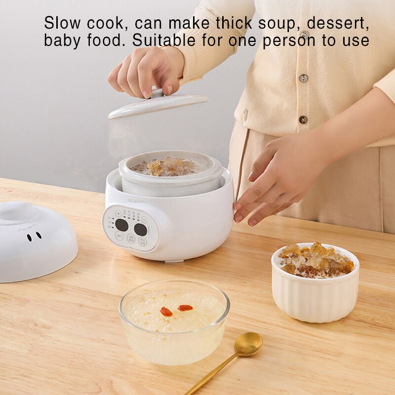 Qcooker cr -dz08 mini langsom komfur xiaomi køkken sous vide komfur hjemme keramik smart elektrisk komfur aftale isolering
