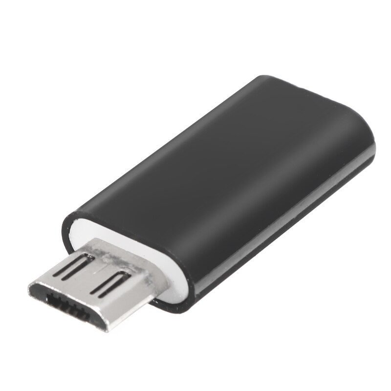 USB-C tipo C a Micro USB B 3,0 adaptador de Cable de carga de datos convertidor USB tipo C hembra a macho para Samsung para Xiaomi para Huawei: Black