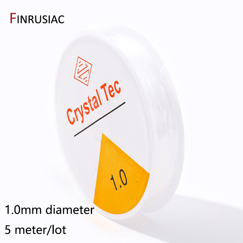 0.4-1.0mm cabo elástico corda de cristal transparente linha elástica para fazer jóias, diy pulseira colar frisado acessórios: Laranja