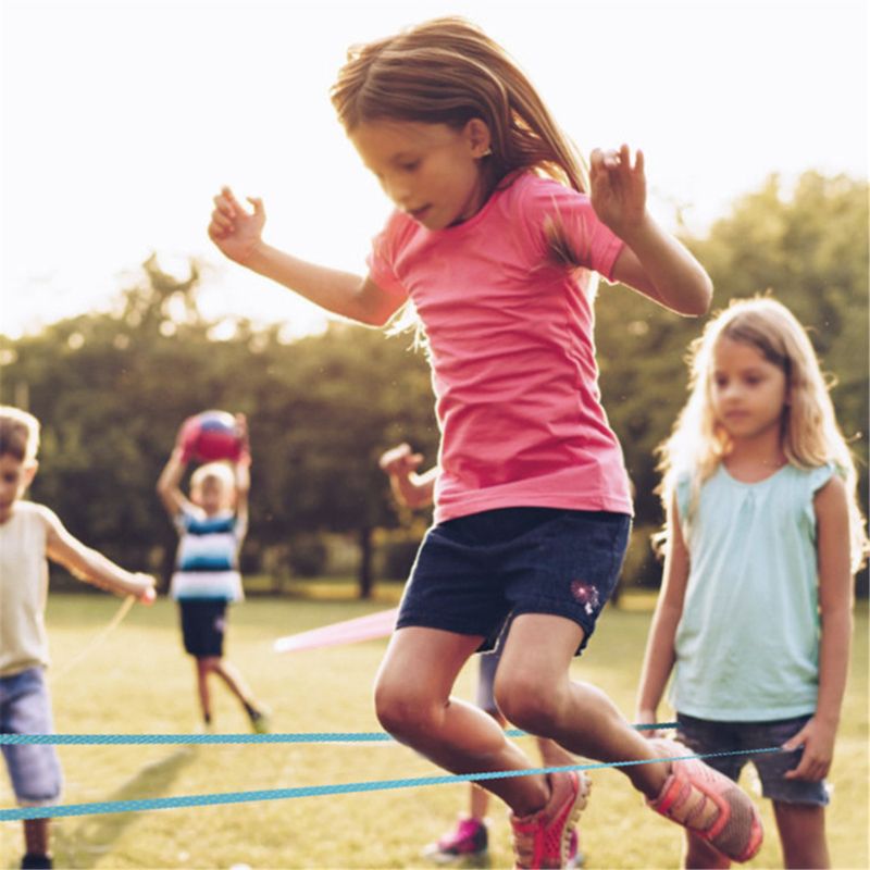 Classic Kids Outdoor Jump Game Elastic Rubber Jump Rope Toys For Children Q22D