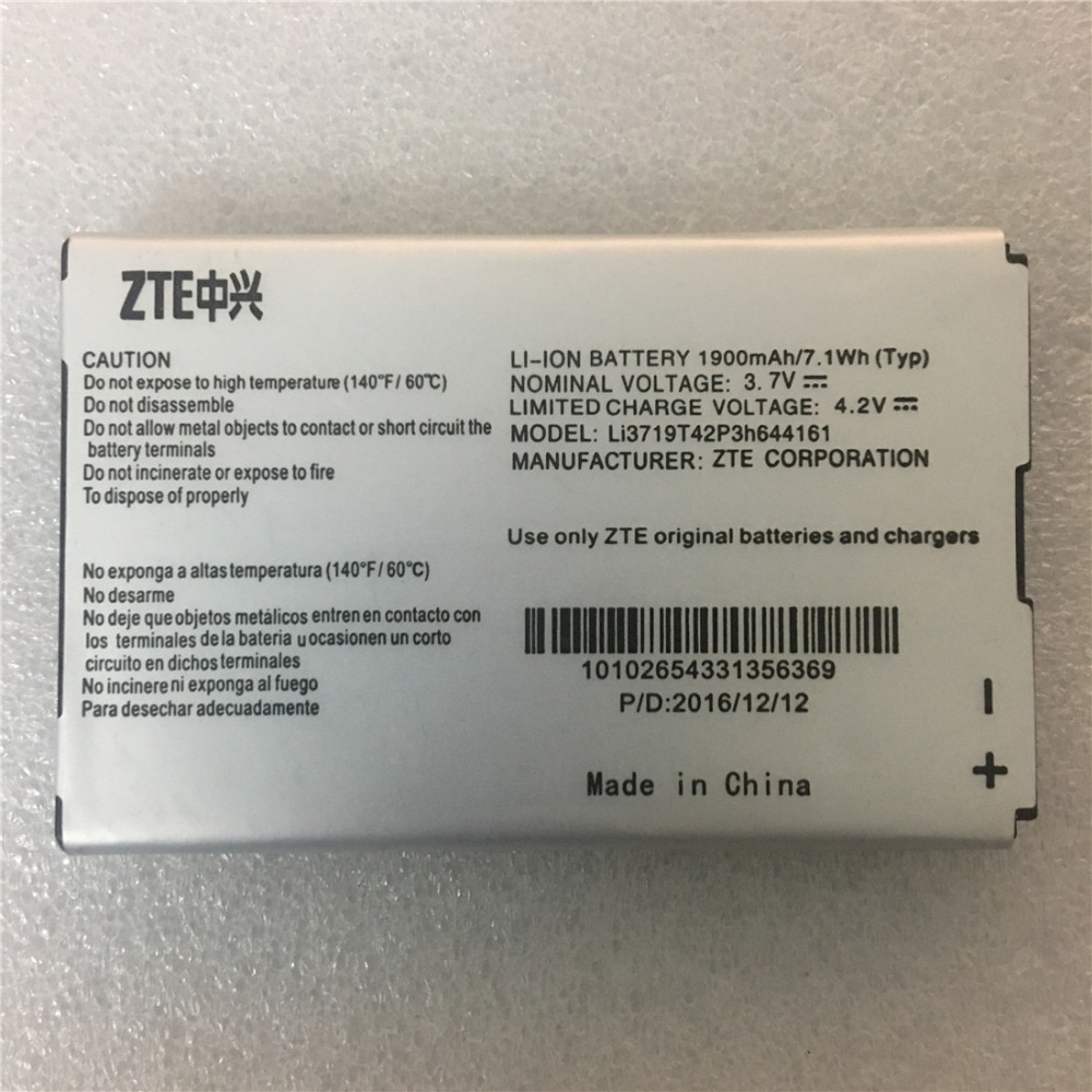 3.7V 1900mAh Li3719T42P3h644161 For ZTE Battery For ZTE Battery Backup Replacement