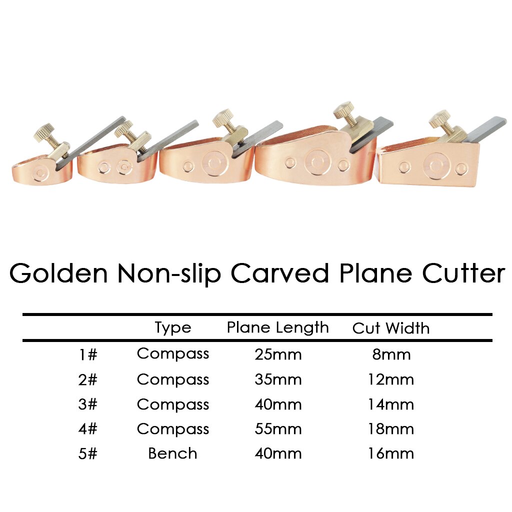 Naomi 5 deler trebearbeiding plan kutter sett buet såle metall kobber luthier verktøy for diy fiolin viola cello treinstrument