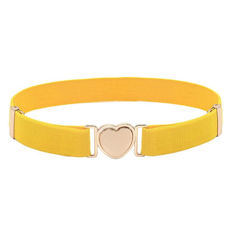 Style Heart Shape Buckle Stretch Belts Children Girls Multicolor Adjustable Elastic Waist Belts with for Dress Pants: 02