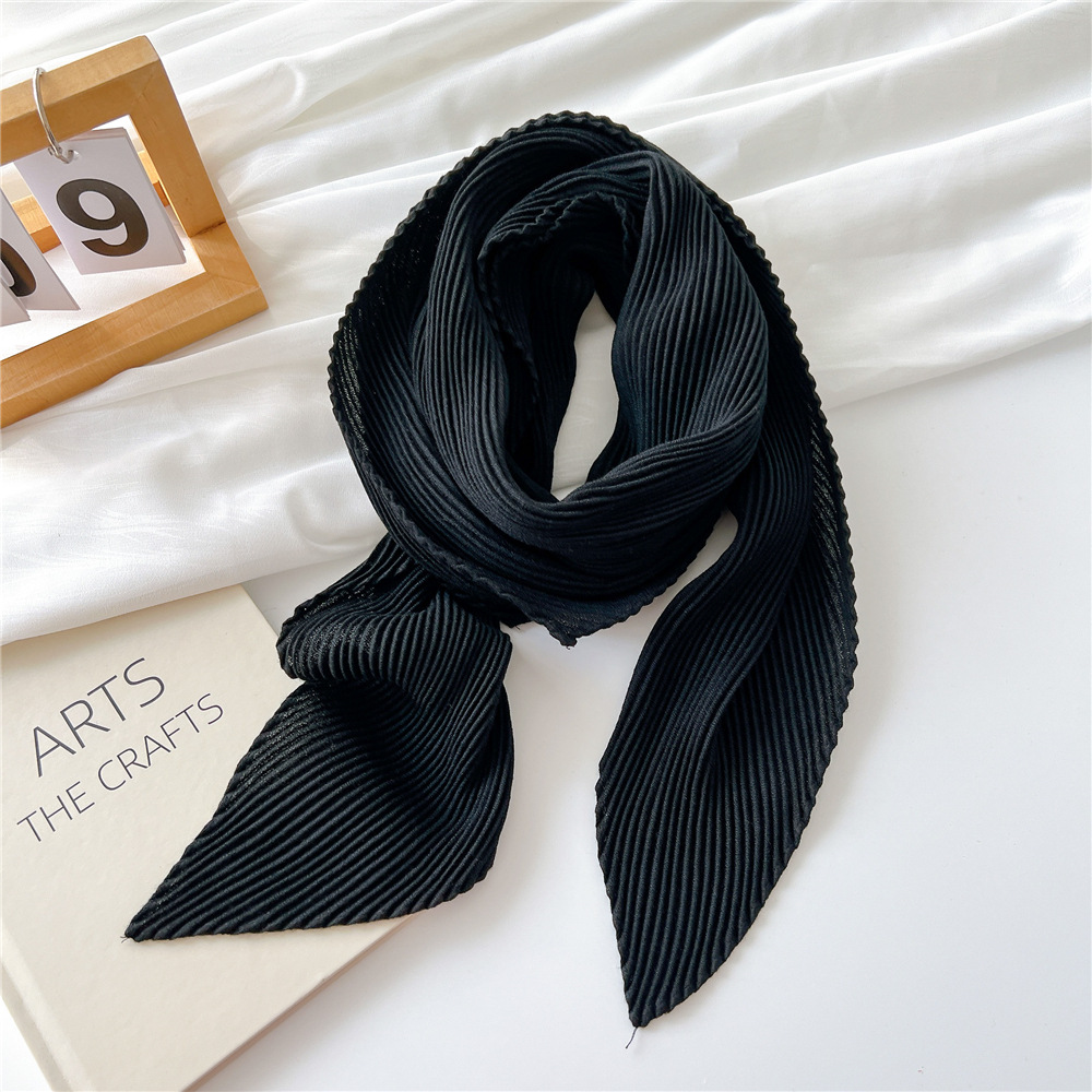 Lenços Bandana Grandes para Mulheres, Rugas Hijab, Xales Quadrados, Envoltórios, Lenços Macios de Pescoço de Algodão, Monocromáticos, 90cm: Marfim