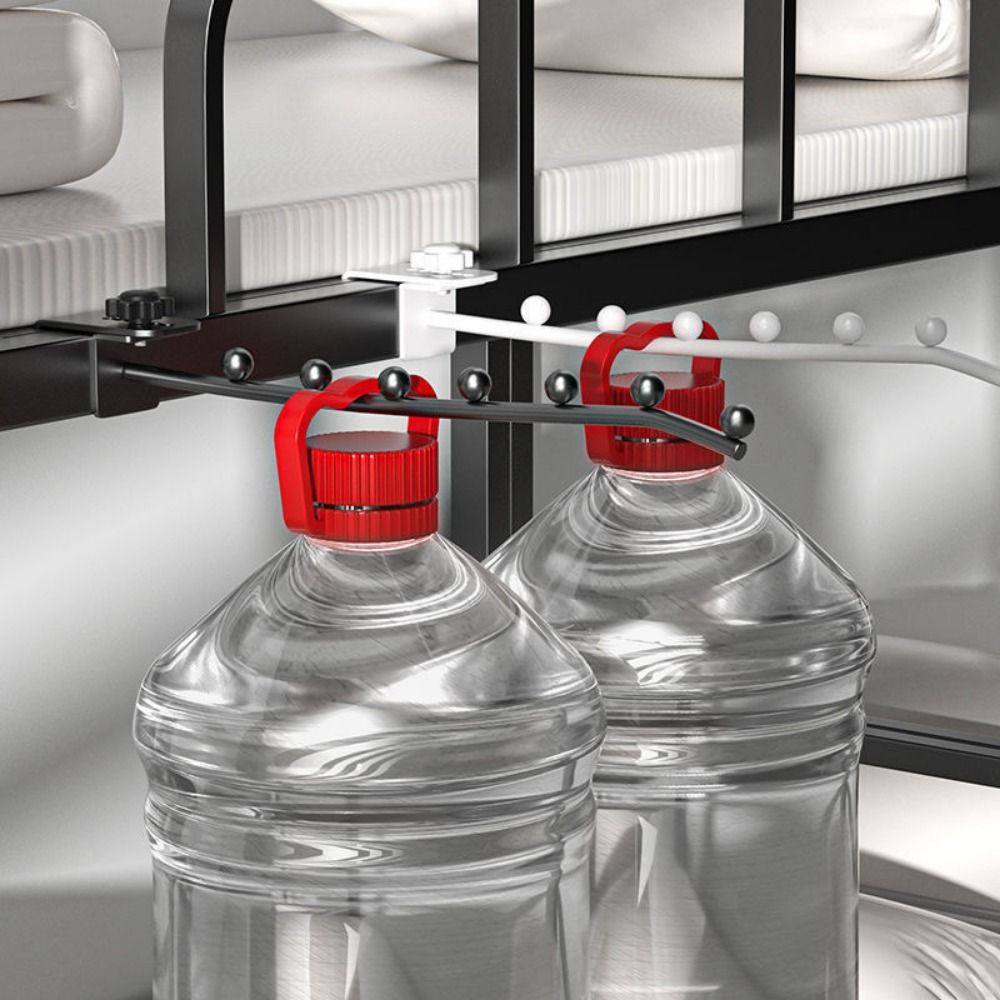 Portable Iron Wall Mount Clothes Hanger Adjustable Black/White Clothes Drying Rack Space Saving Clothes Storage Hangers for Home