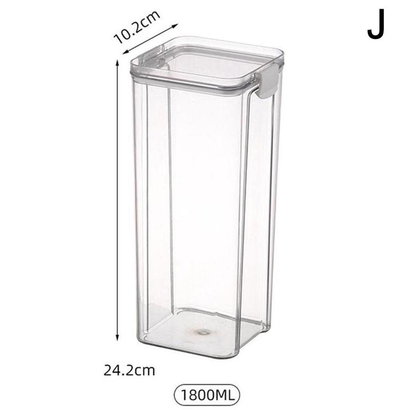Grain Tank Transparent Plastic Household Kitchen Storage Fruit Storage Box Storage Dried Sealed Snack Kitchen Jar Jar Grain D5U2: J