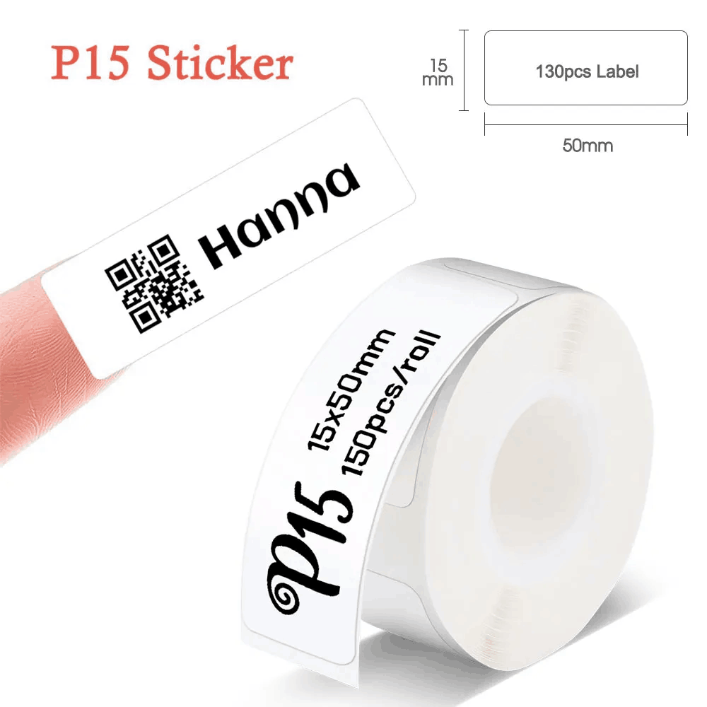 Marklife P15 transparenter Aufkleber, 14 mm x 30 mm, Thermo-Rollenpapier für P15 P12 Etikettiermaschine, wasserfestes selbstklebendes Etikettenband: LM