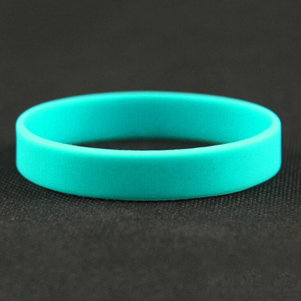 Sports Fitness Silicone Rubber Elasticity Wristband Cuff Bracelet Basketball Sports Wrist Band 12 Colors: Green