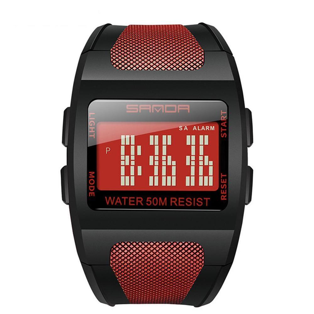 Horloges led cool horloge heren multifunctioneel brede wijzerplaat relogio digitaal elektronisch horloge reloj hombre