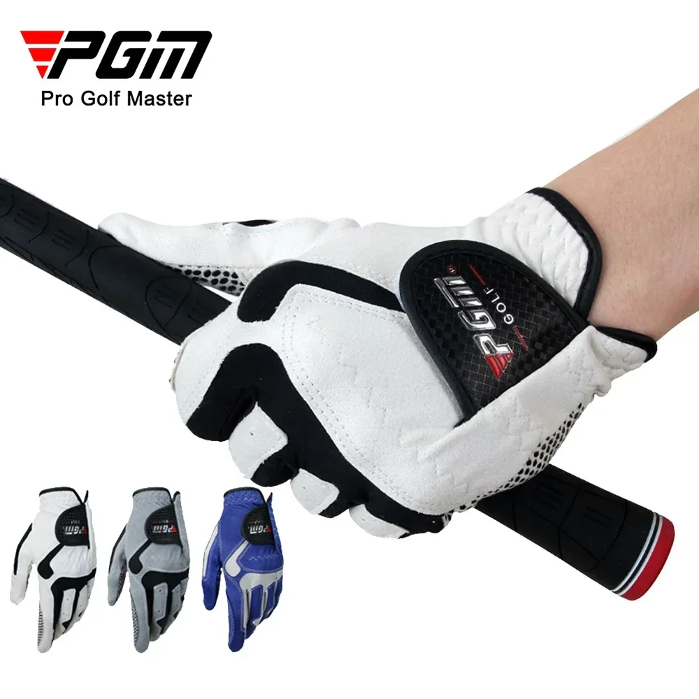 Gants de Golf PGM, gants résistants à l'usure des particules antidérapantes pour main gauche/droite pour hommes, gants de Golf en tissu microfibre ST017