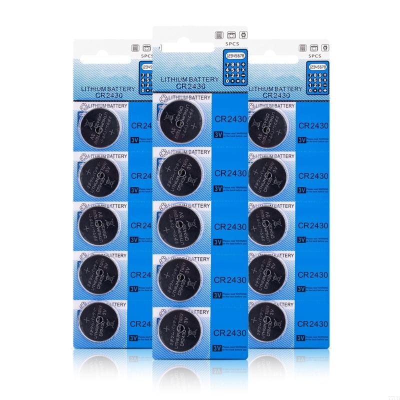 77UB Pack Of 5/10 CR2430 Coin Cell Batteries 3V CR2430 Lithium Battery For Toy,Calculators, Remote Controls 24mm Diameter