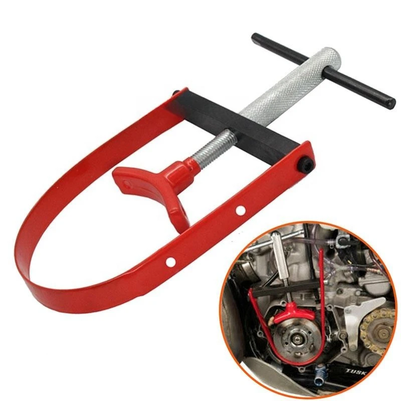 Soporte para volante de motocicleta, herramienta de sujeción de polea de embrague, dispositivo de bloqueo Universal, fijador de piñón, herramienta de garaje, mantenimiento del motor
