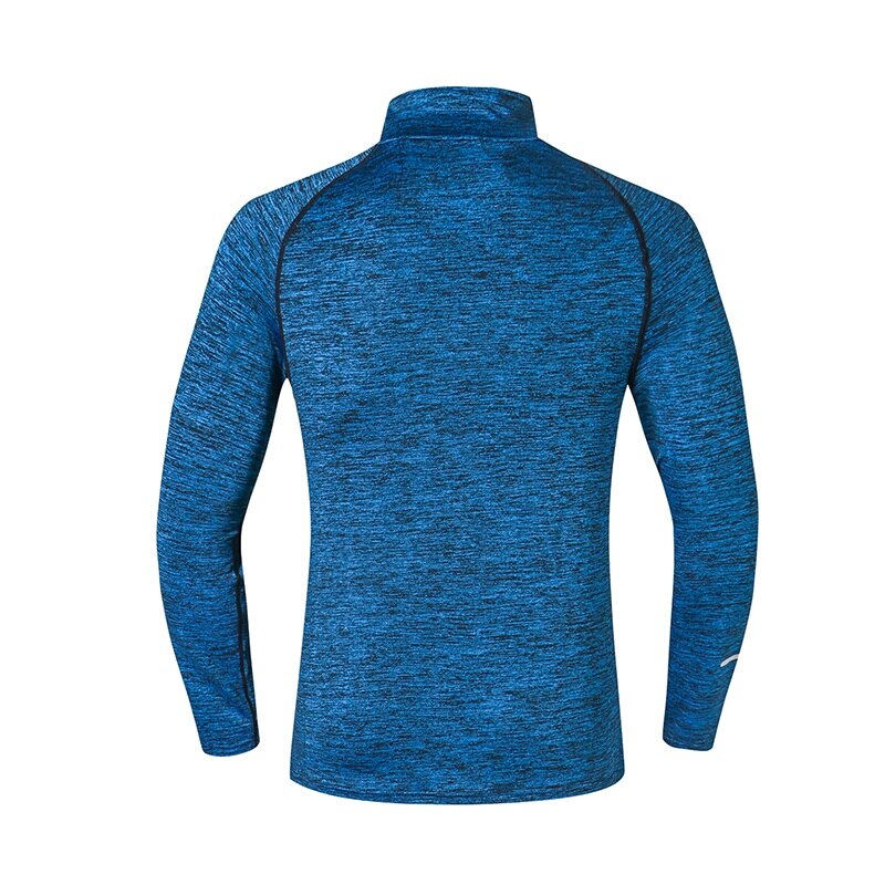 for Men Gym Sweater Shirt Training Tshirt Fitness Sweater Long-sleeve Stretch Tight Collar Running Jogging Sweater Top Quick Dry