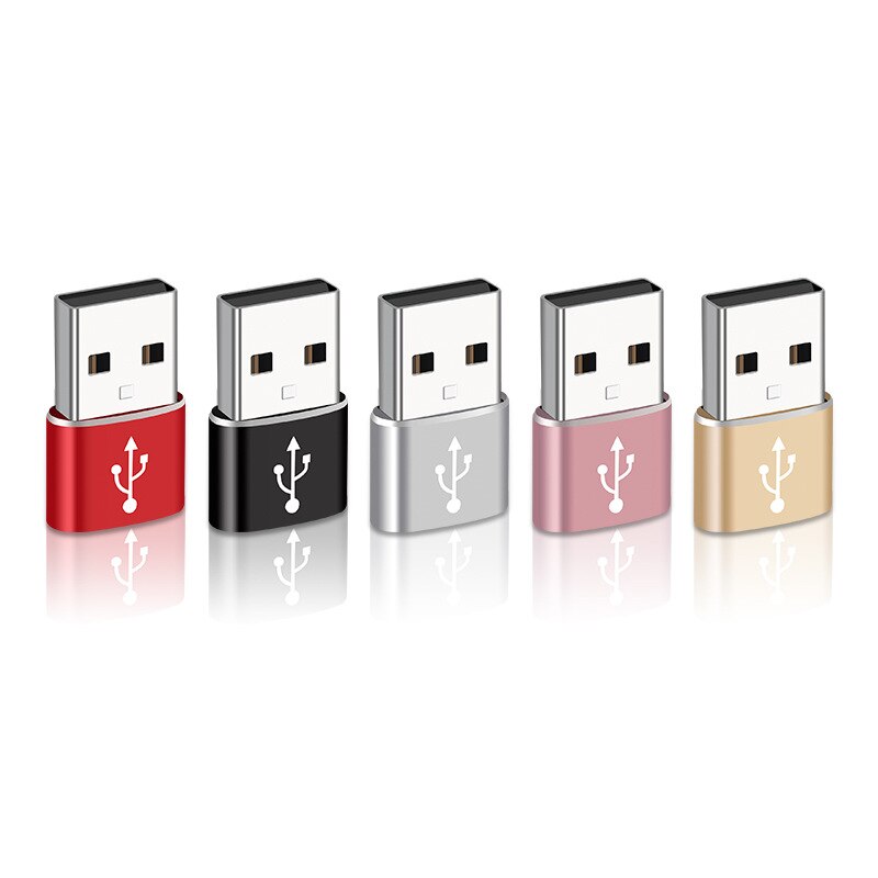 1pc USB 3,1 Typ C Weibliche zu USB A Stecker Adapter Konverter Schwarz Rot Splitter Gold Rosa Stecker Typ C zu USB Adapter Konverter