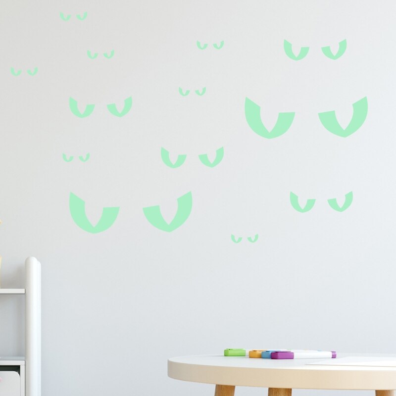 Wall Horror Glow Decal Halloween Voyeur Evil Eyes Stickers Party Decoration for Kids Bedroom Home Wallpaper