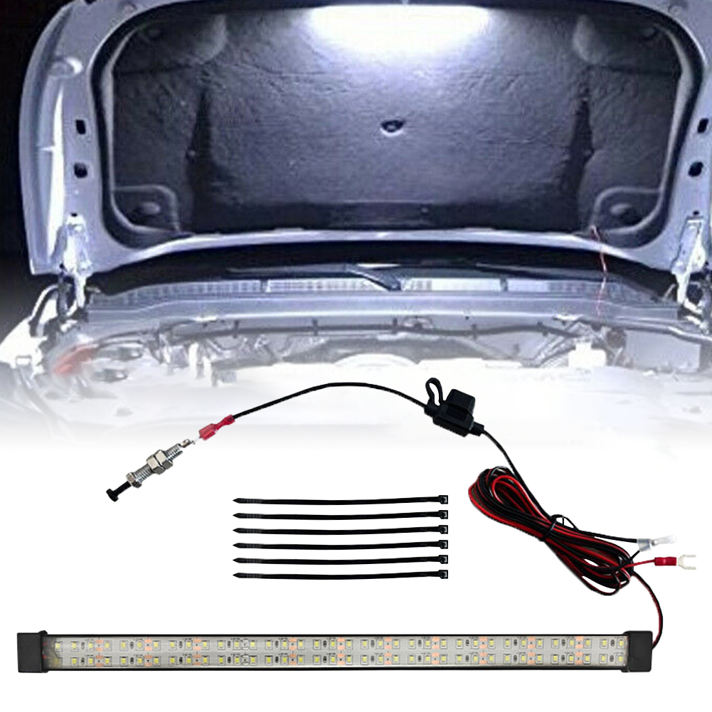 Onder de motorkap LED-lichtset 12V Auto LED-lichtstrip Autokap Werkinspectielicht met automatisch aan/uit Universeel voor autovrachtwagen