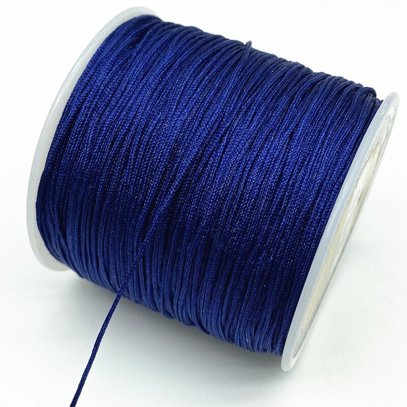 0.4mm 0.8mm 1.0mm 1.5mm Nylon Cord Thread Chinese Knot Macrame Bracelet Braided String DIY Tassels Beading #R: 10mm / black