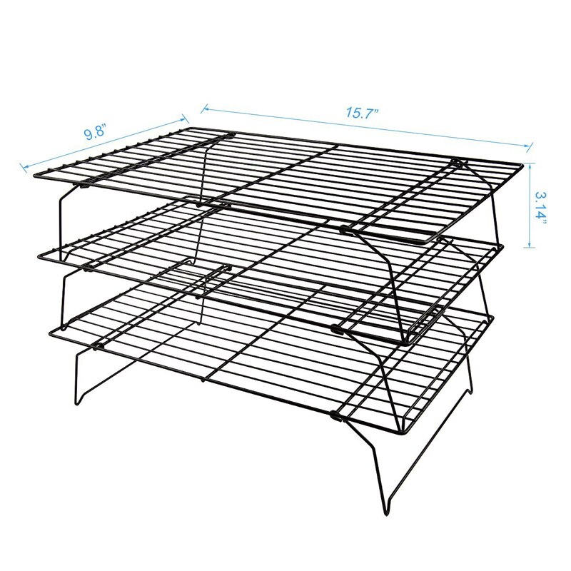 Drie layer Cake Koelrek Cool Air Rack Macron Netwerk Rek Cookies Brood Cooling Grids Tool Keuken Pastry Stands