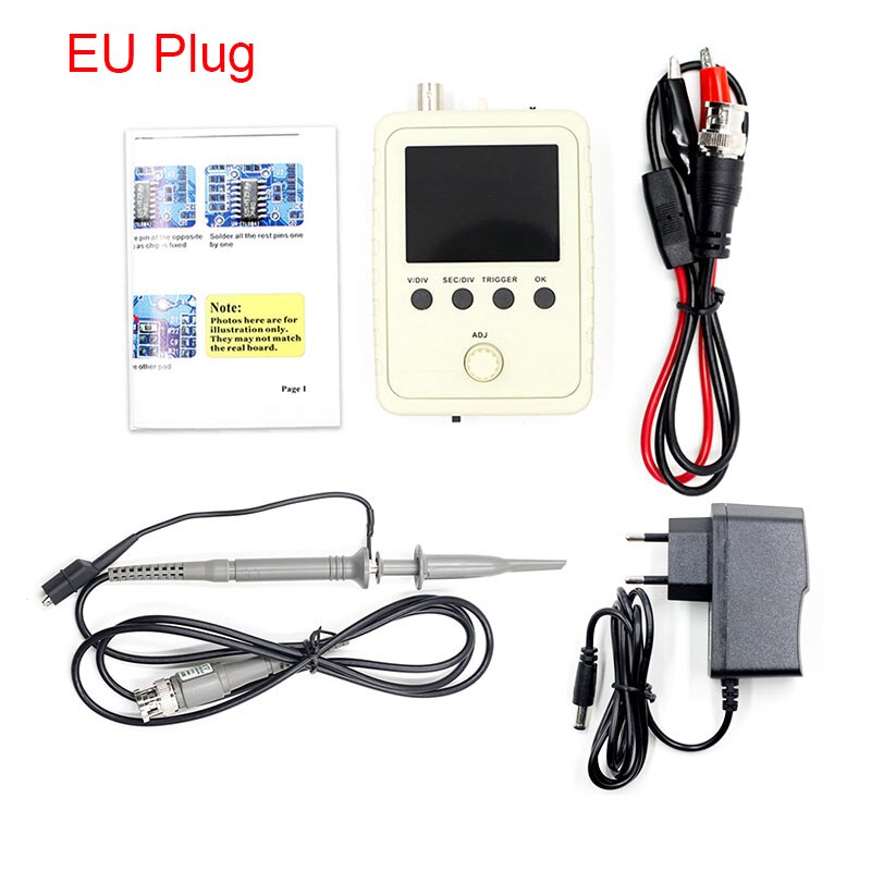 Kit de osciloscopio Digital DIY, 15001K, 1MSa/s, 200KHz, ancho de banda analógico, compatible con 80KHz, PWM, actualización de Firmware, FNIRSI-150 DSO: EU Plug