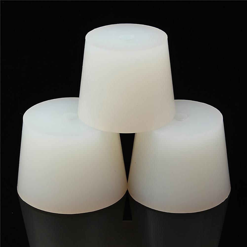 Home bottle stopper Brew Wine Stoppers Silicone Plug With Hole For Airlock Valve Bubbler Grade Silicone Rubber Stopper