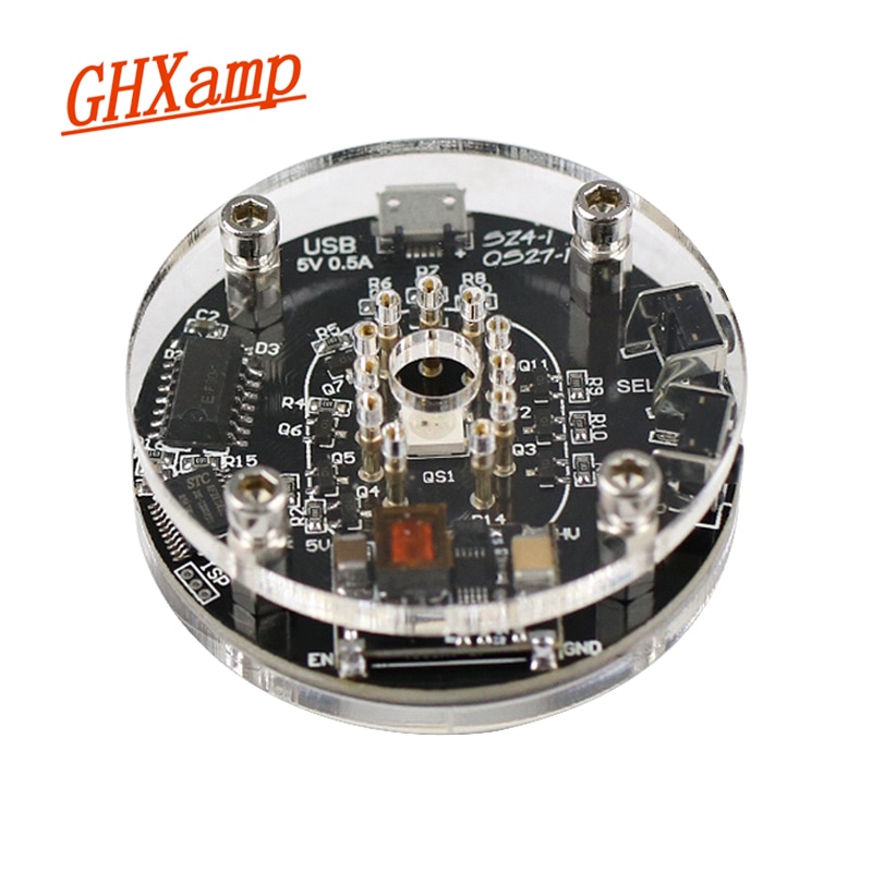 GHXAMP QS27-1 Single Nixie Tube Glow Clock Using Epson Clock Chip Micro USB Interface Home Made Accessories DIY