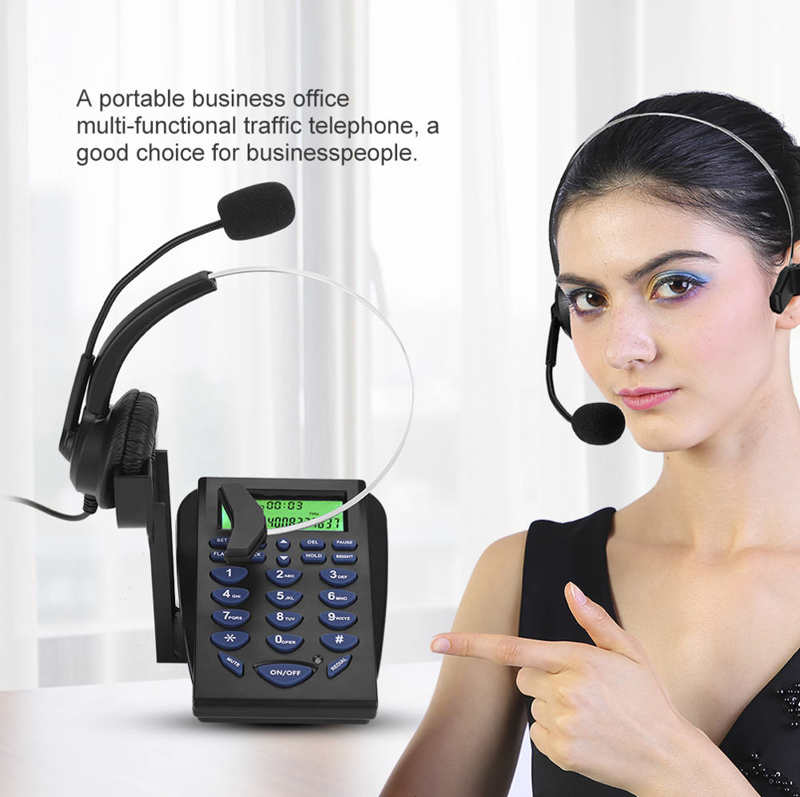 Business Office Multi-Functionele Telefoon Dial Pad Call Center Verkeer Telefoon Headset Telefono Fijo