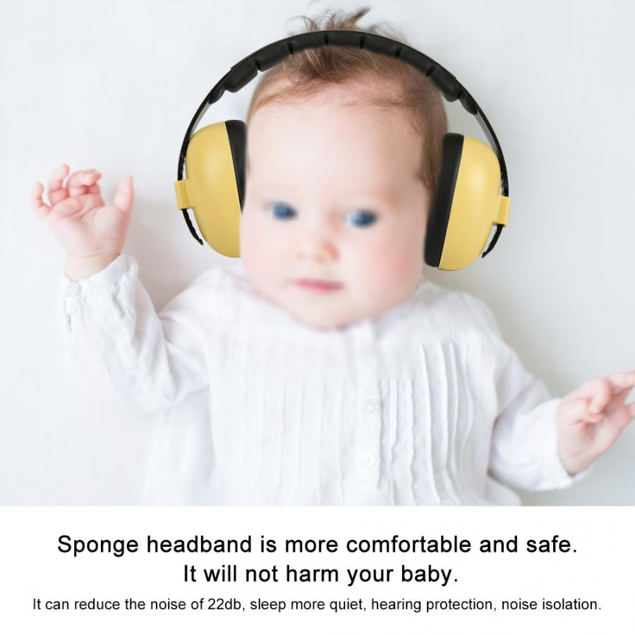 Babybørn sover ørebeskyttere støjsikret høreværn beskyttelse baby drenge piger anti-støj holdbar hovedtelefon