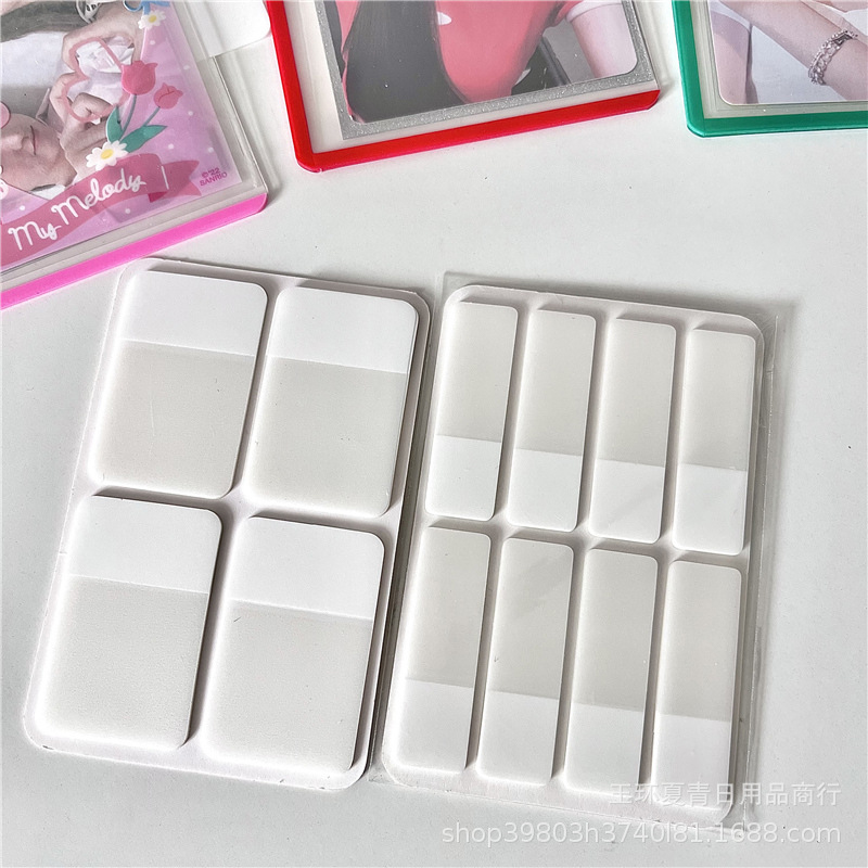 ! 80/160 Pages Frosted Simple Pure White Index Stickers Transparent Label Stickers DIY Sticky Notes Office School Supplies