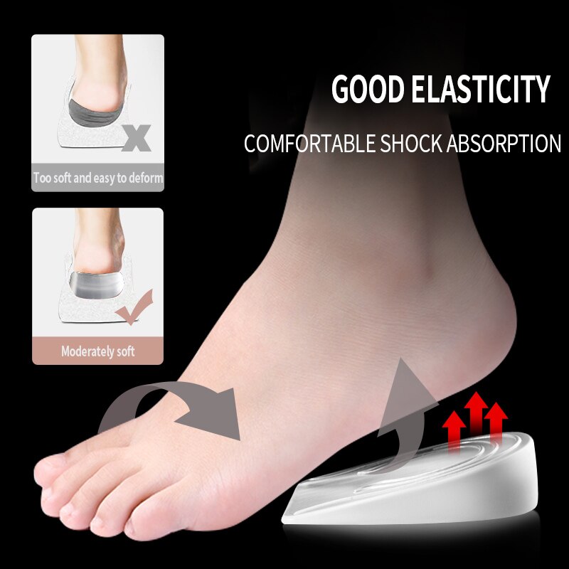 silikon żel wzrost zwiększyć brandzel dla mężczyźni kobiety obcas podnoszenie stopa opieka ochraniacz wstawki Orthopedic łuk Pomoc but Podkładka